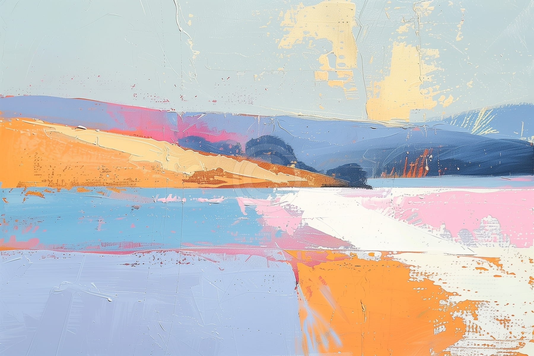 Paysage d'été abstrait