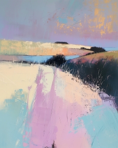 Paysage de collines abstraites