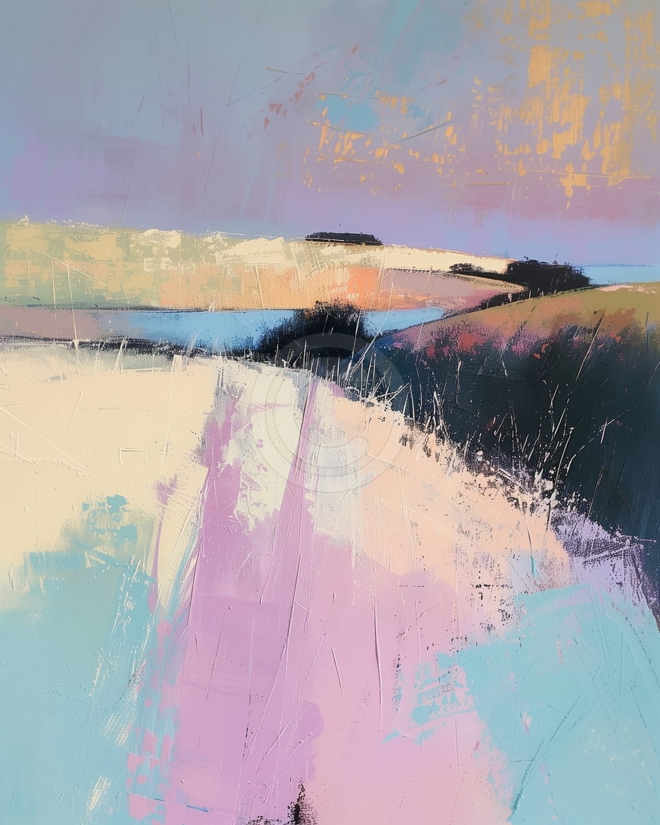 Paysage de collines abstraites