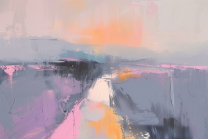 Abstrakter Sonnenaufgang auf den H&uuml;geln