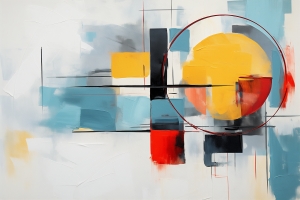 Cercle jaune abstrait