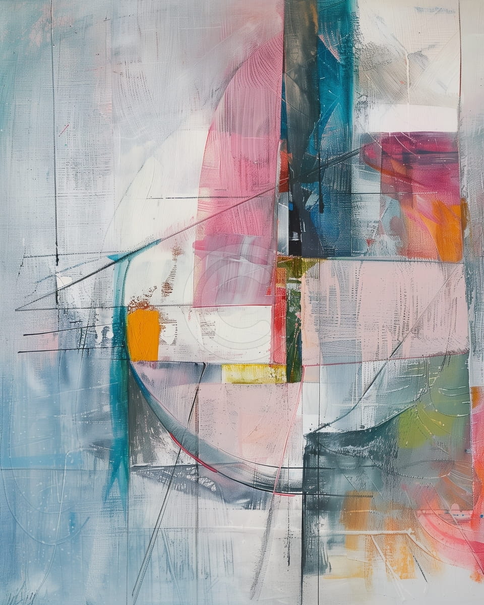 Ilusión abstracta pastel