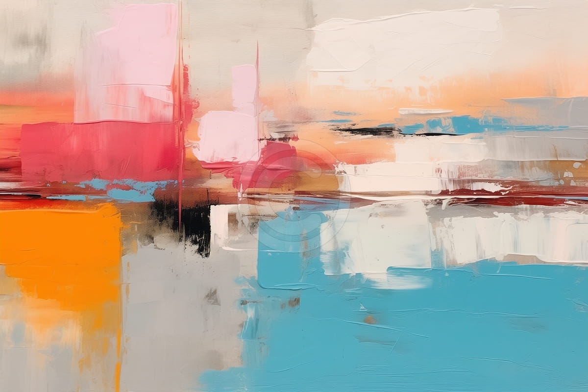 Lever de soleil abstrait à l'horizon