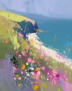 Paesaggio costiero astratto