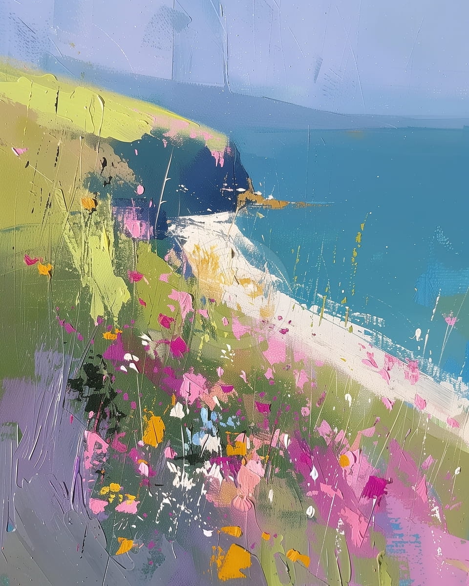 Paysage côtier abstrait