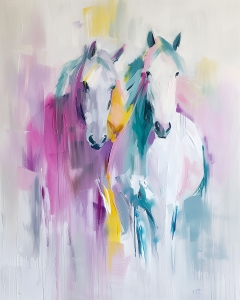 Retrato de caballo abstracto