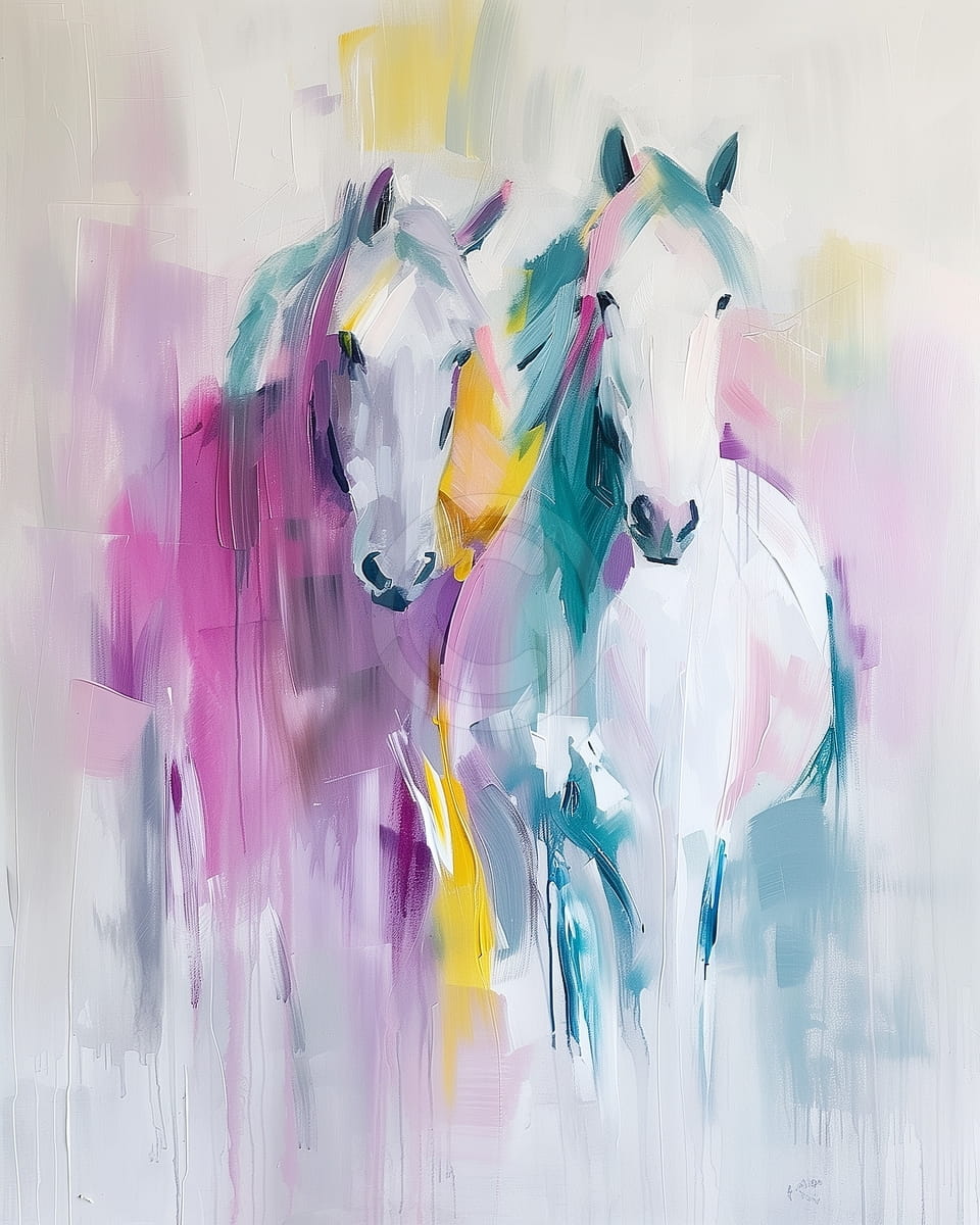 Retrato de caballo abstracto