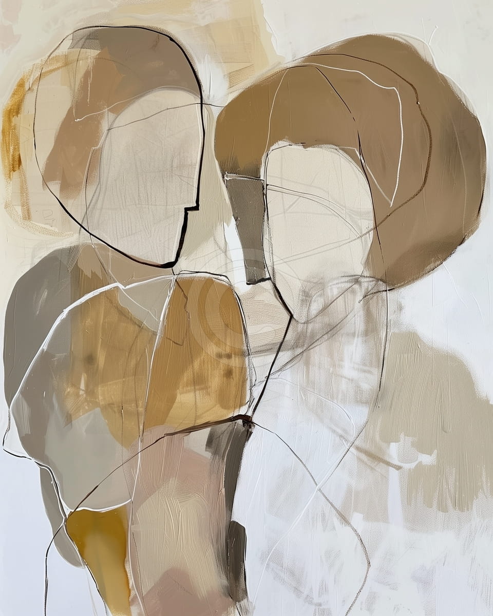 Abstrakte figurative Zeichnung