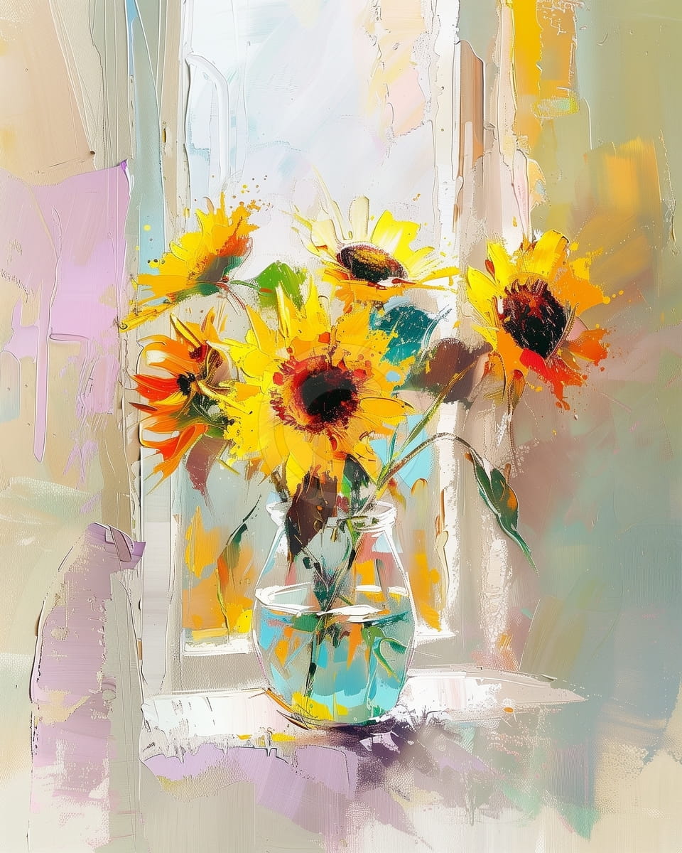 Girasoli sulla finestra