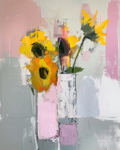 Sunflower art composition