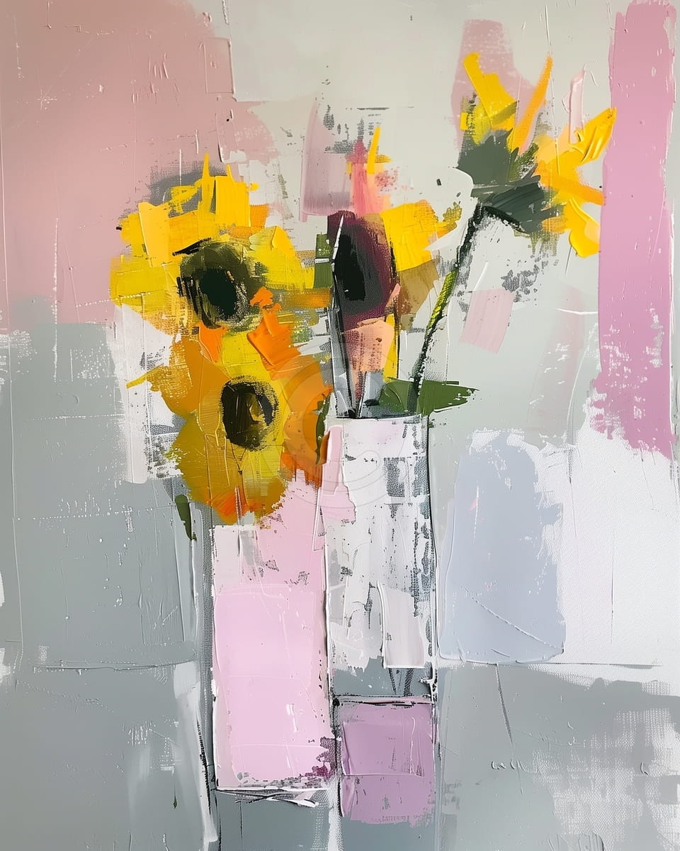 Composición de arte de girasol