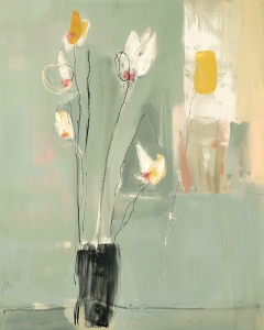 Flores monocrom&aacute;ticas neutras