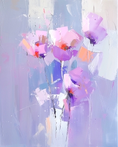 Flores de amapola azul claro