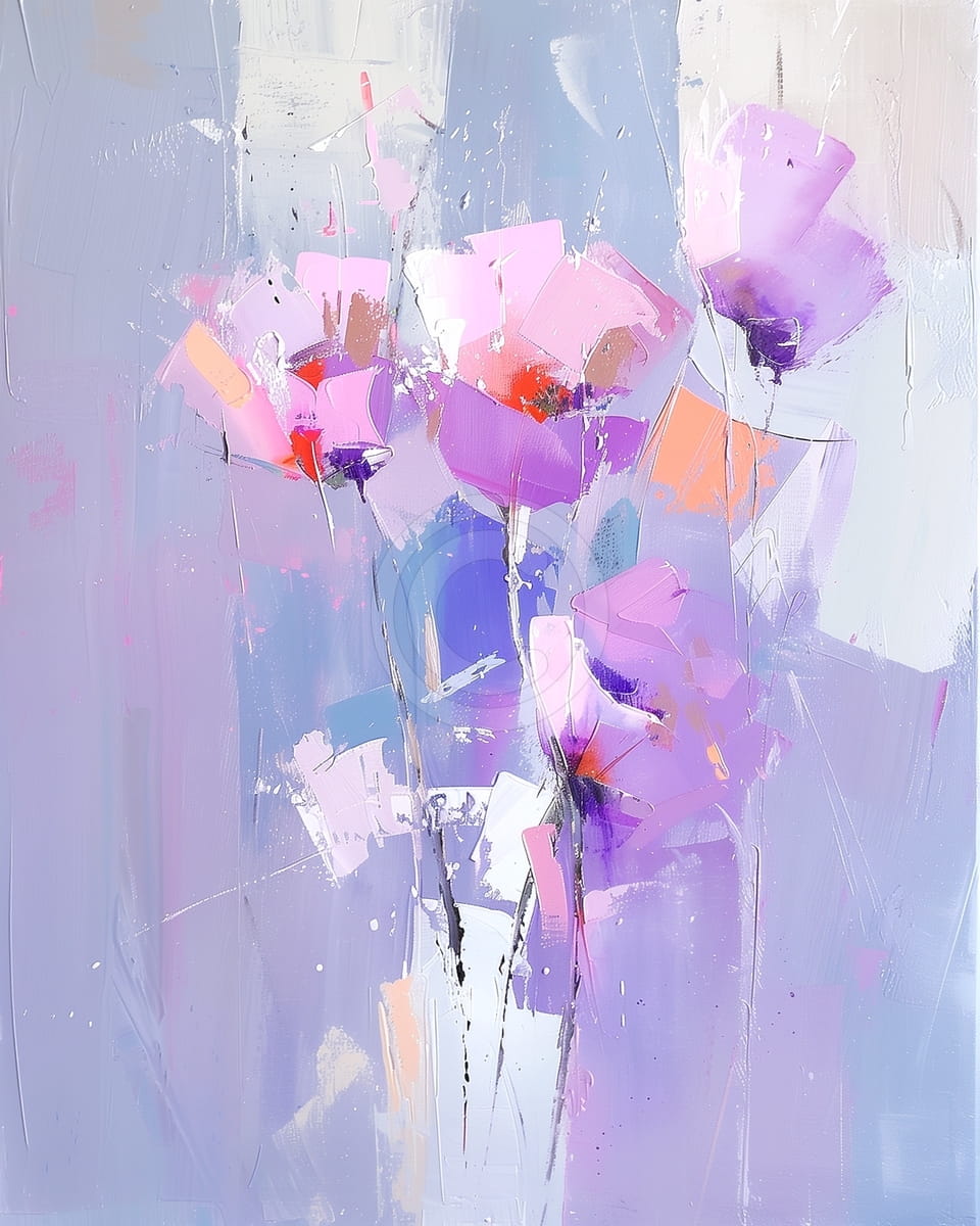 Fiori di papavero chiaro blu