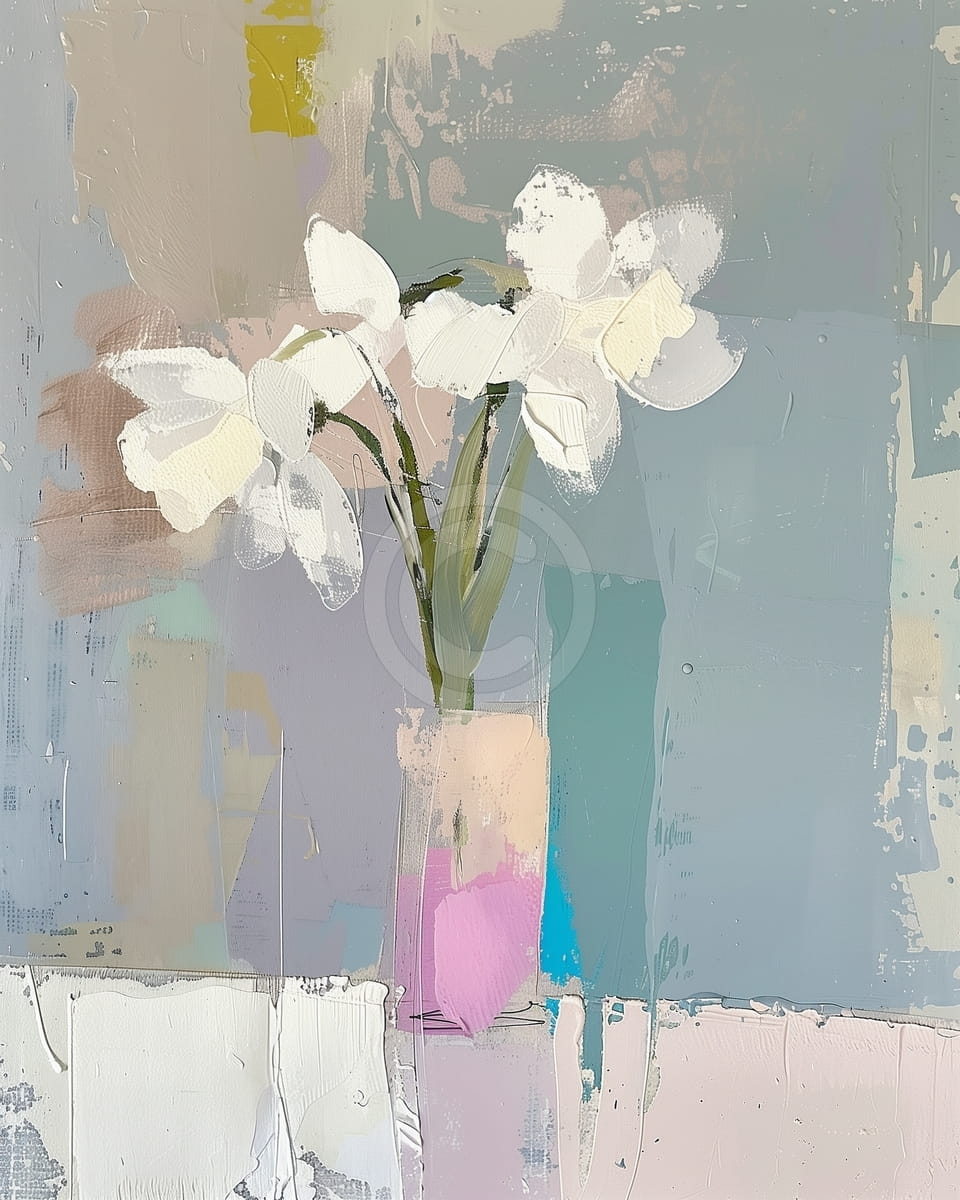 Flores abstractas de narciso