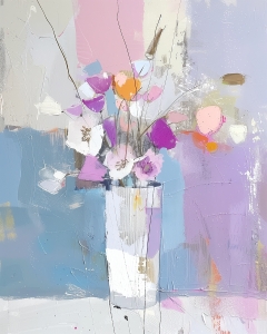 Fleurs abstraites lumineuses