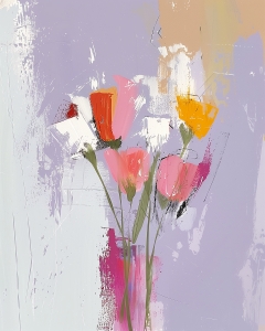 Flores gentiles blancas.