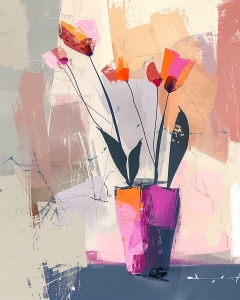 Blumen im Vintage-Stil