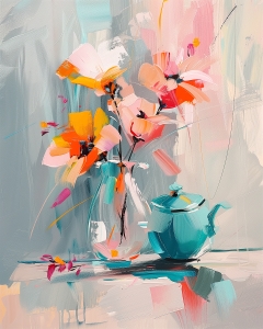 Fleurs avec th&eacute;i&egrave;re