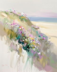 Fiori di margherita in riva al mare