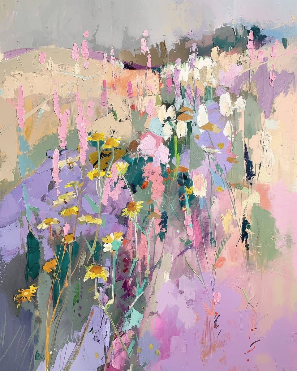 Fiori di campo astratti