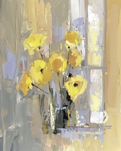 Fiori gialli alla finestra