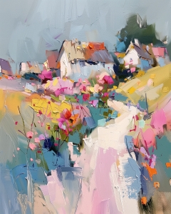 Paysage de campagne impressionniste