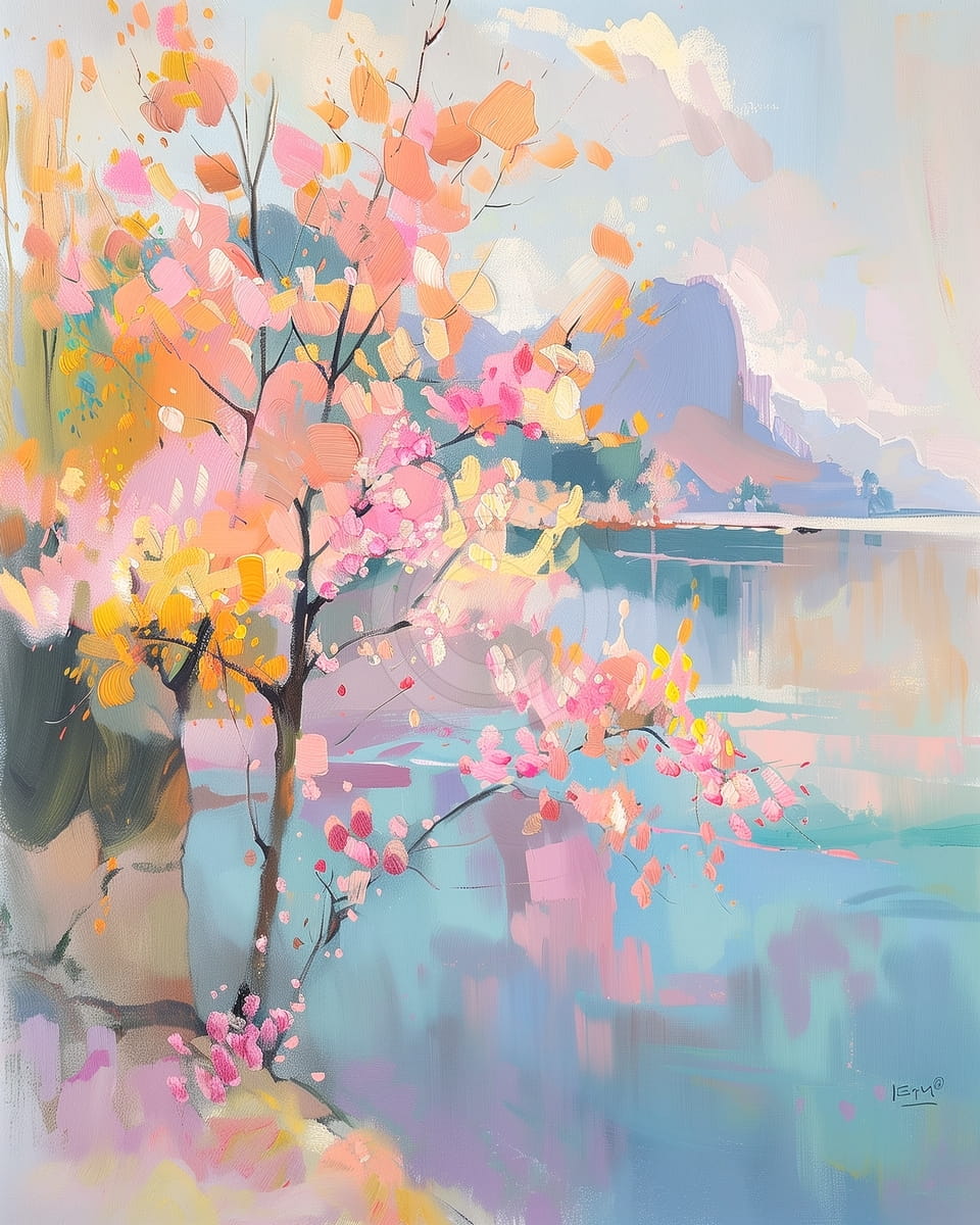 Paysage d'été expressif