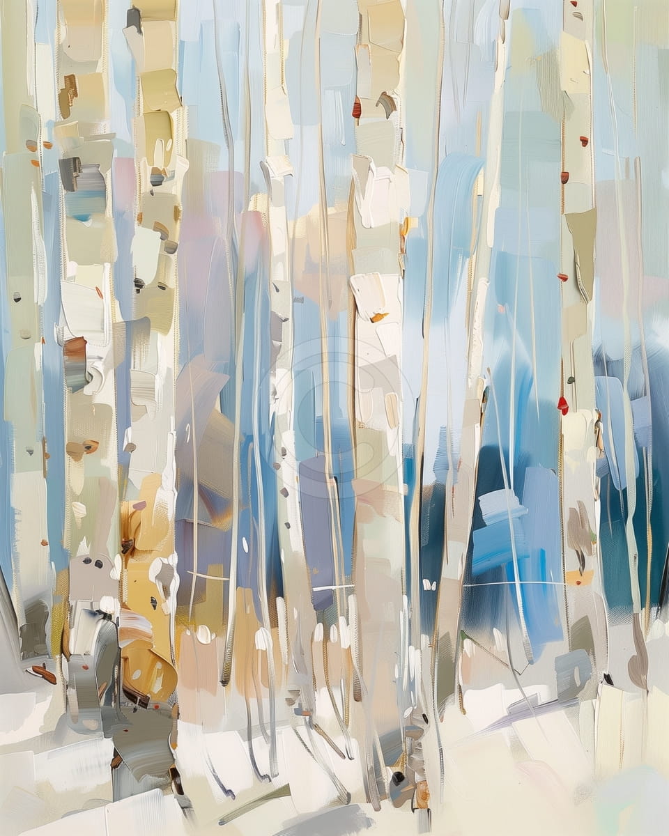 Bosque de abedules abstracto