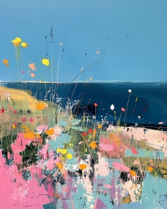 Landschaft mit Mohnblumen