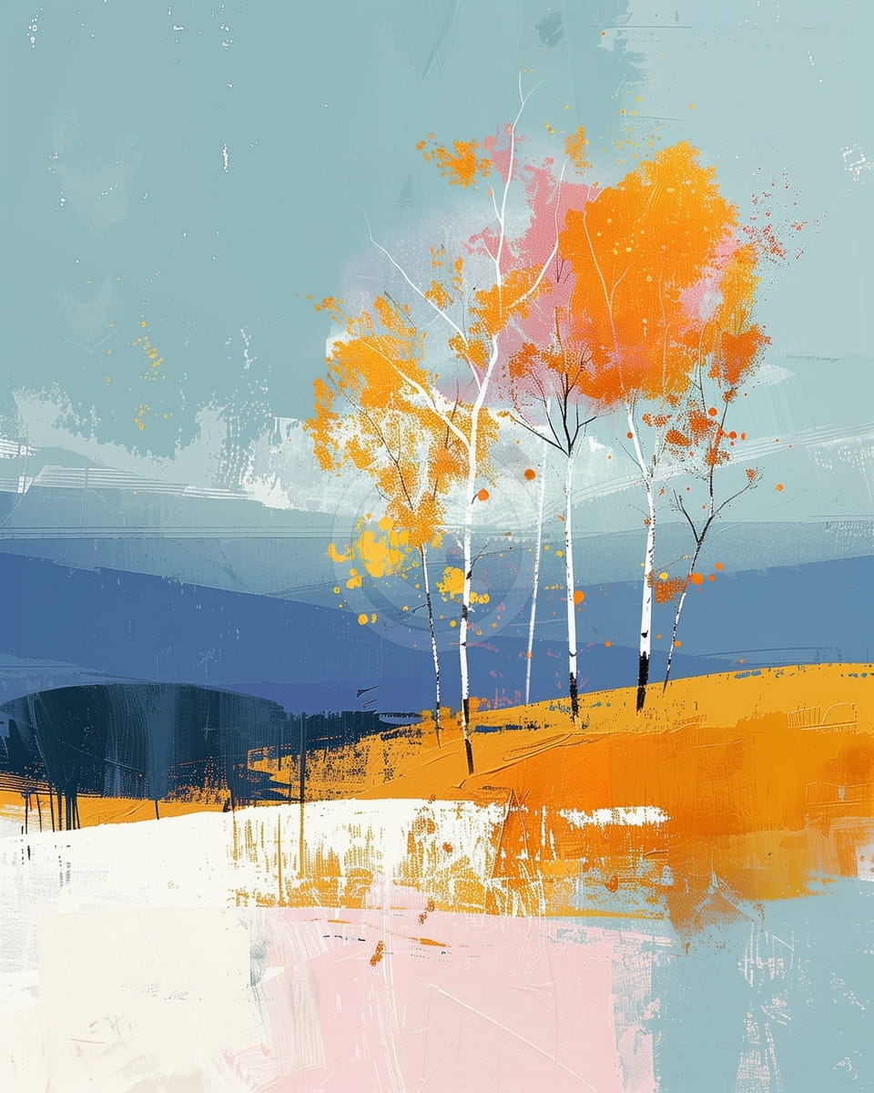 Paesaggio autunnale astratto