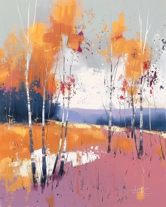 Herbstliche Birken
