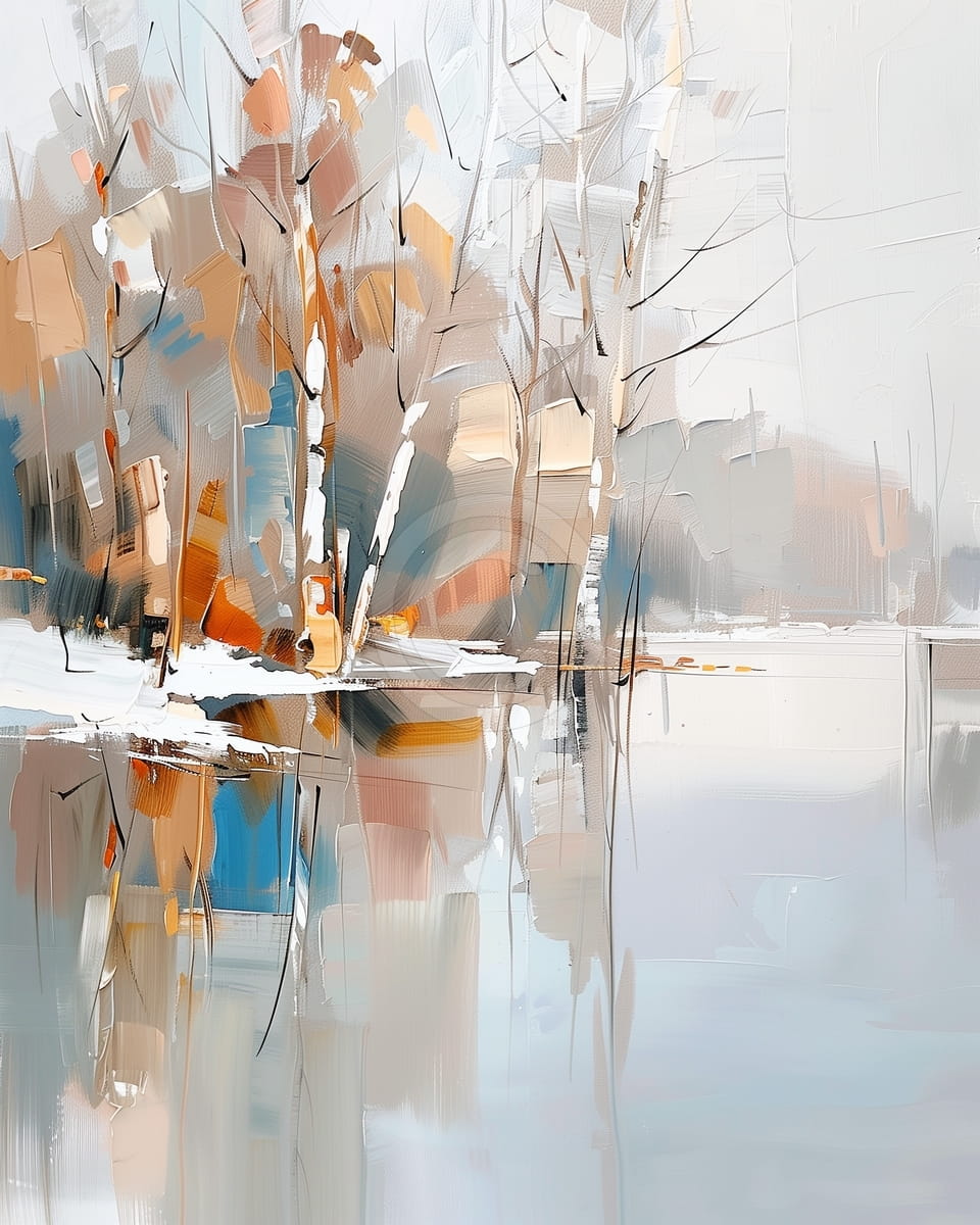 Paysage avec des bouleaux