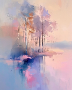 Paysage de lumi&egrave;re du matin