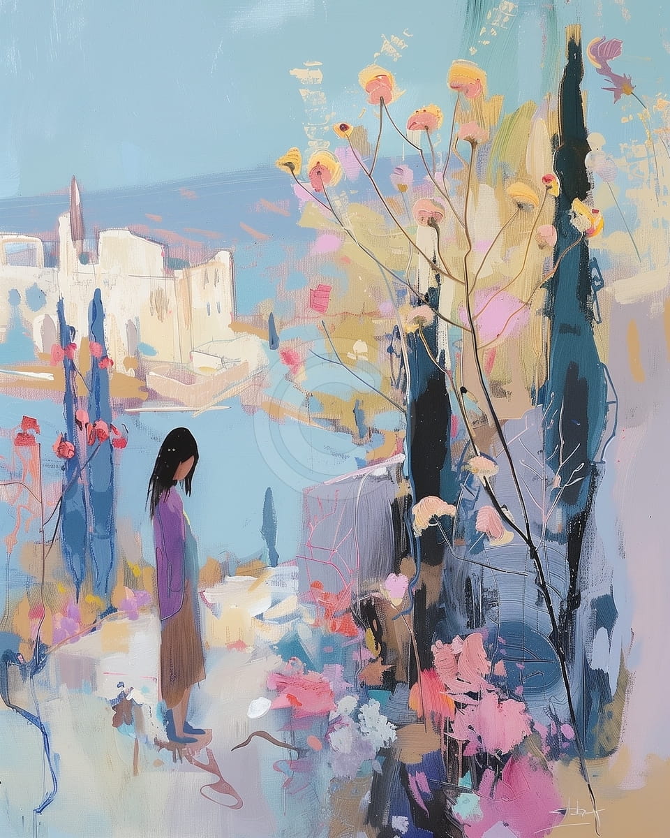 Fille dans la forêt