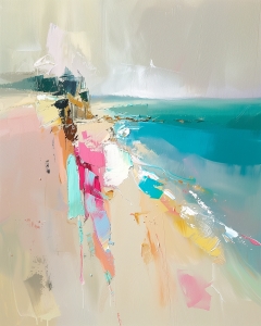 Paesaggio della spiaggia dell'oceano