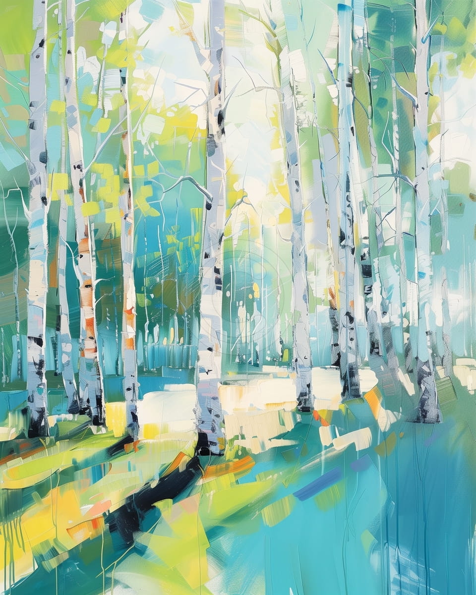 Paesaggio forestale soleggiato