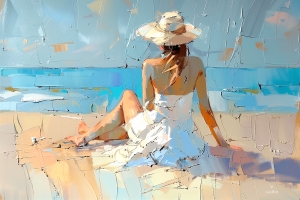 Sagome in riva al mare