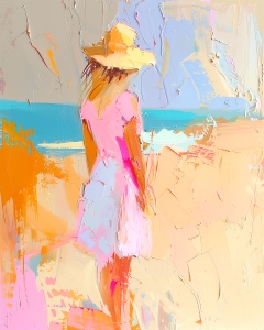 Jeune fille sur la plage