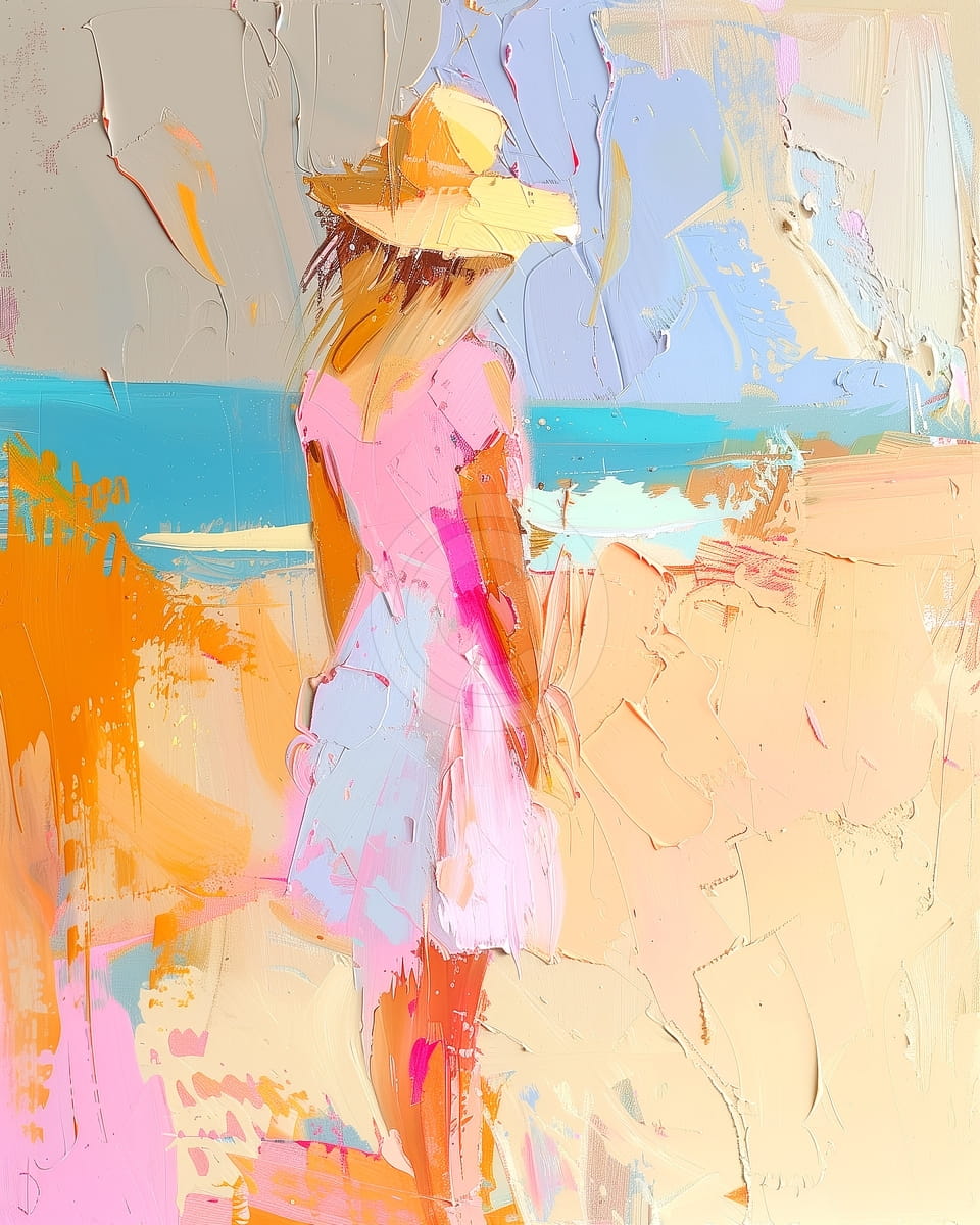 Jeune fille sur la plage