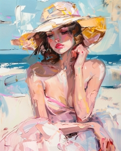 Portrait de femme abstraite