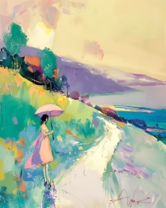 Abstrakte l&auml;ndliche Landschaft