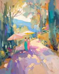 Paysage abstrait color&eacute;