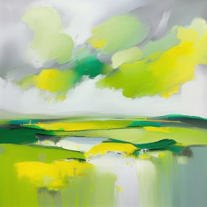 Paysage jaune magique
