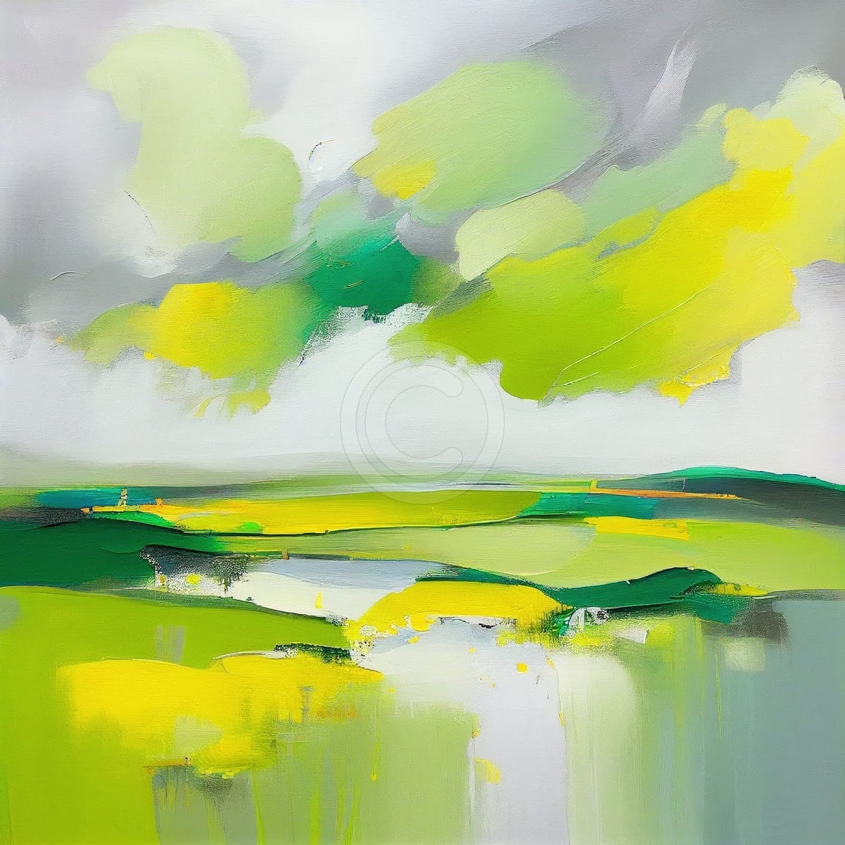 Magische gelbe Landschaft