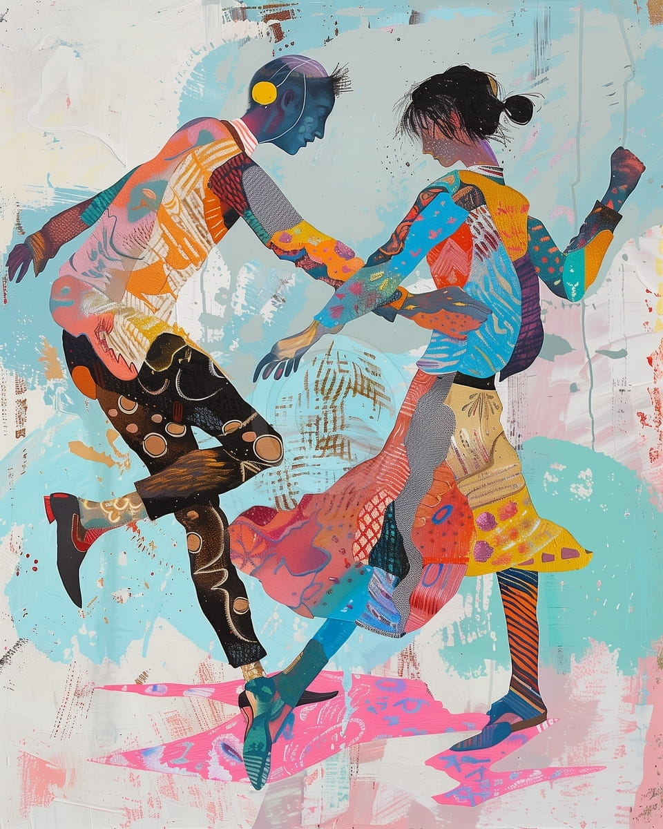 Giovane coppia danzante