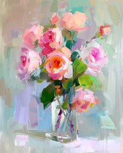 Roses impressionnistes