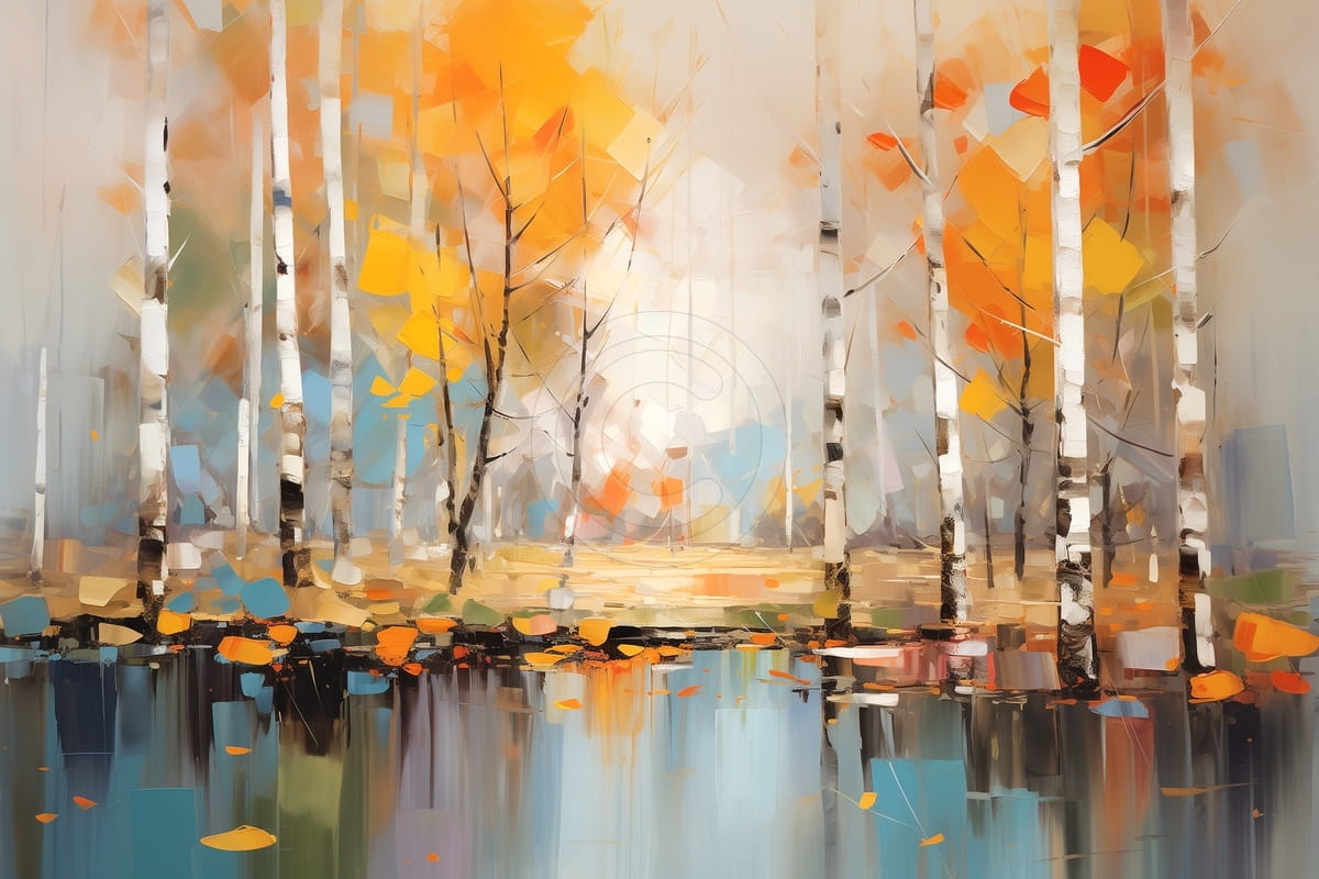 Paysage forestier scintillant