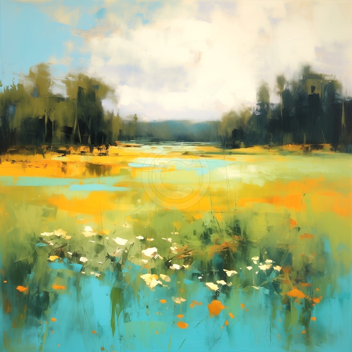 Bunte Sommerlandschaft