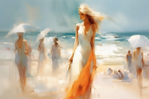 Lady on the beach